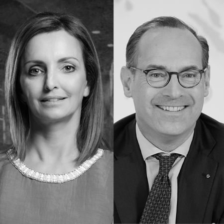 Leila Fourie and Oliver Bäte