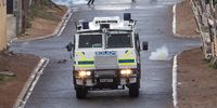 Zwelihle residents and police clash during a protest in Hermanus. Protesting residents are calling for the charges to be dropped of their community leader that was arrested, 13 July 2018. Photo: Ashraf Hendricks/GroundUp