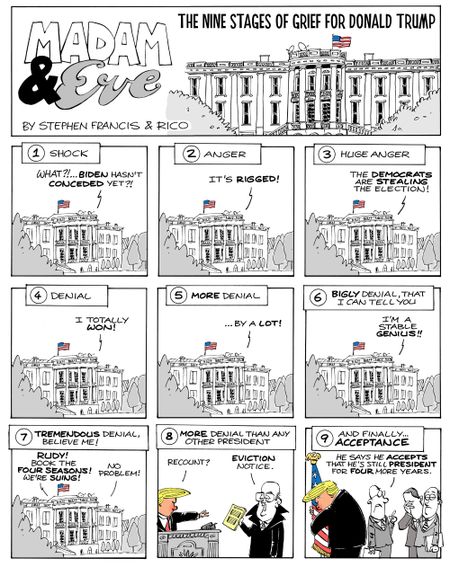 Nine Stages of Grief for Donald J Trump